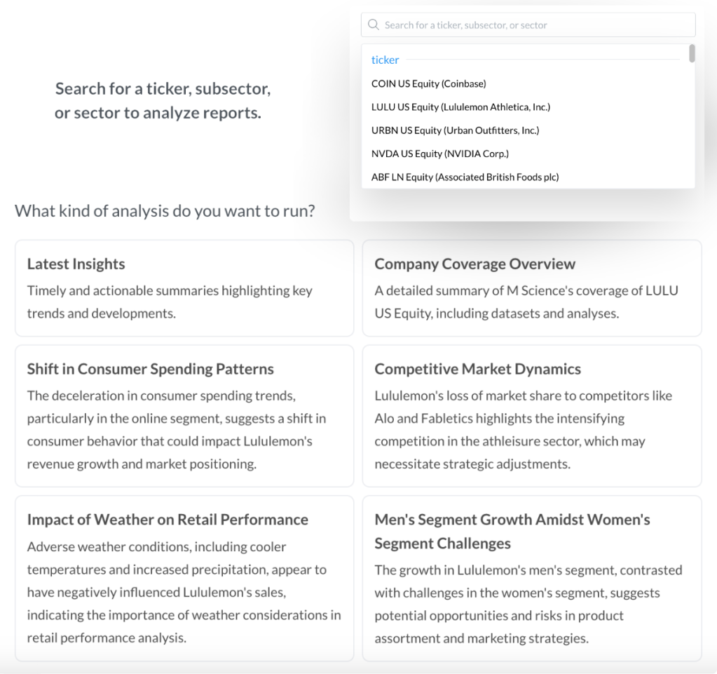 Analyze Reports